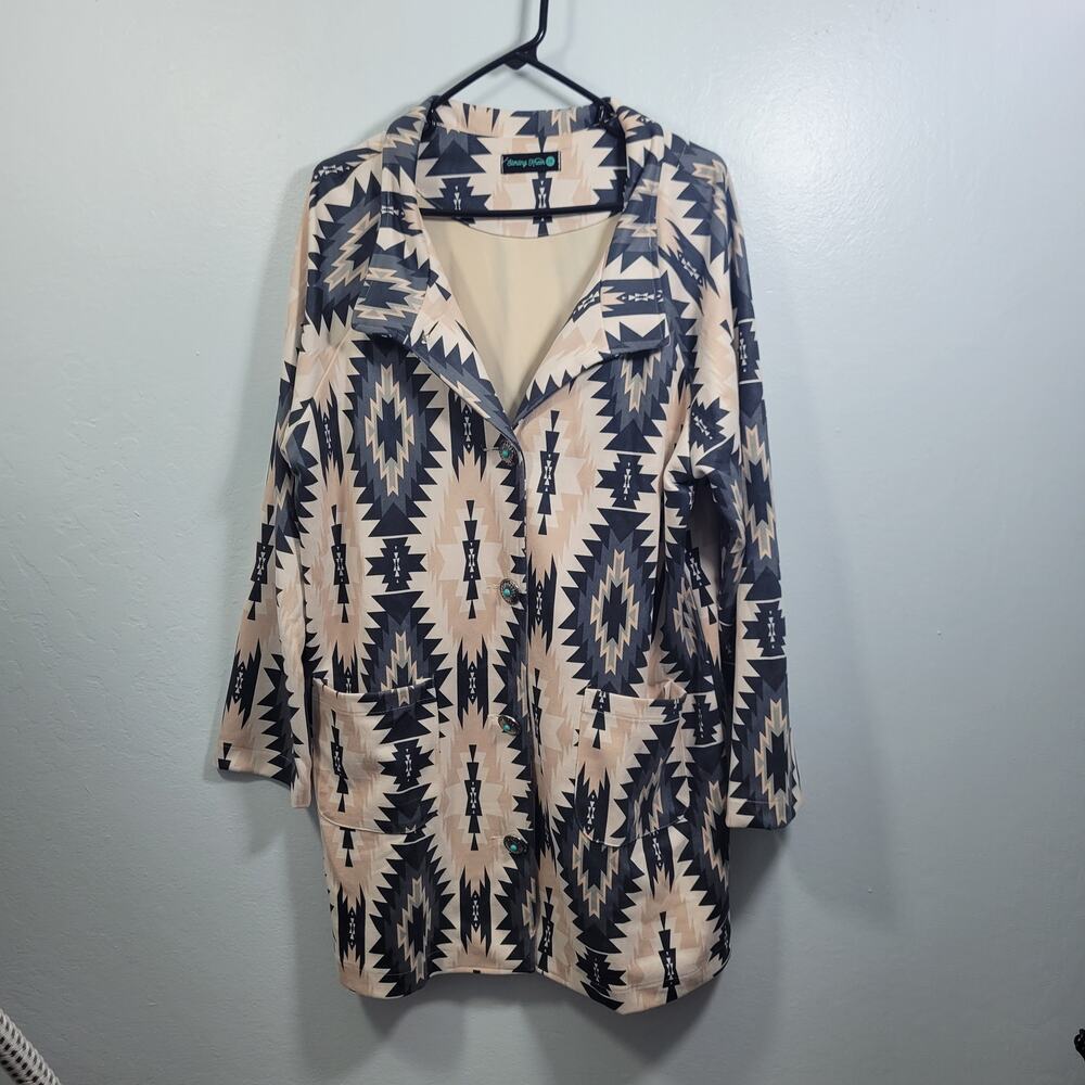 Sterling Kreek Western Wear Coat Featuring Southwestern Aztec Pattern Size 2X - Picture 8 of 8
